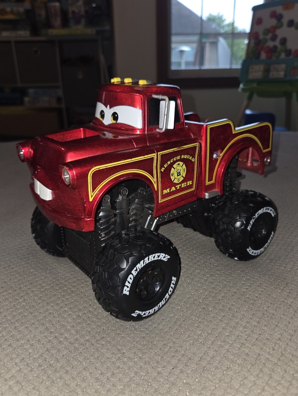 Disney Pixar Cars Ridemakerz Rescue Squad Mater RC Monster Lifted Truck (Chassis